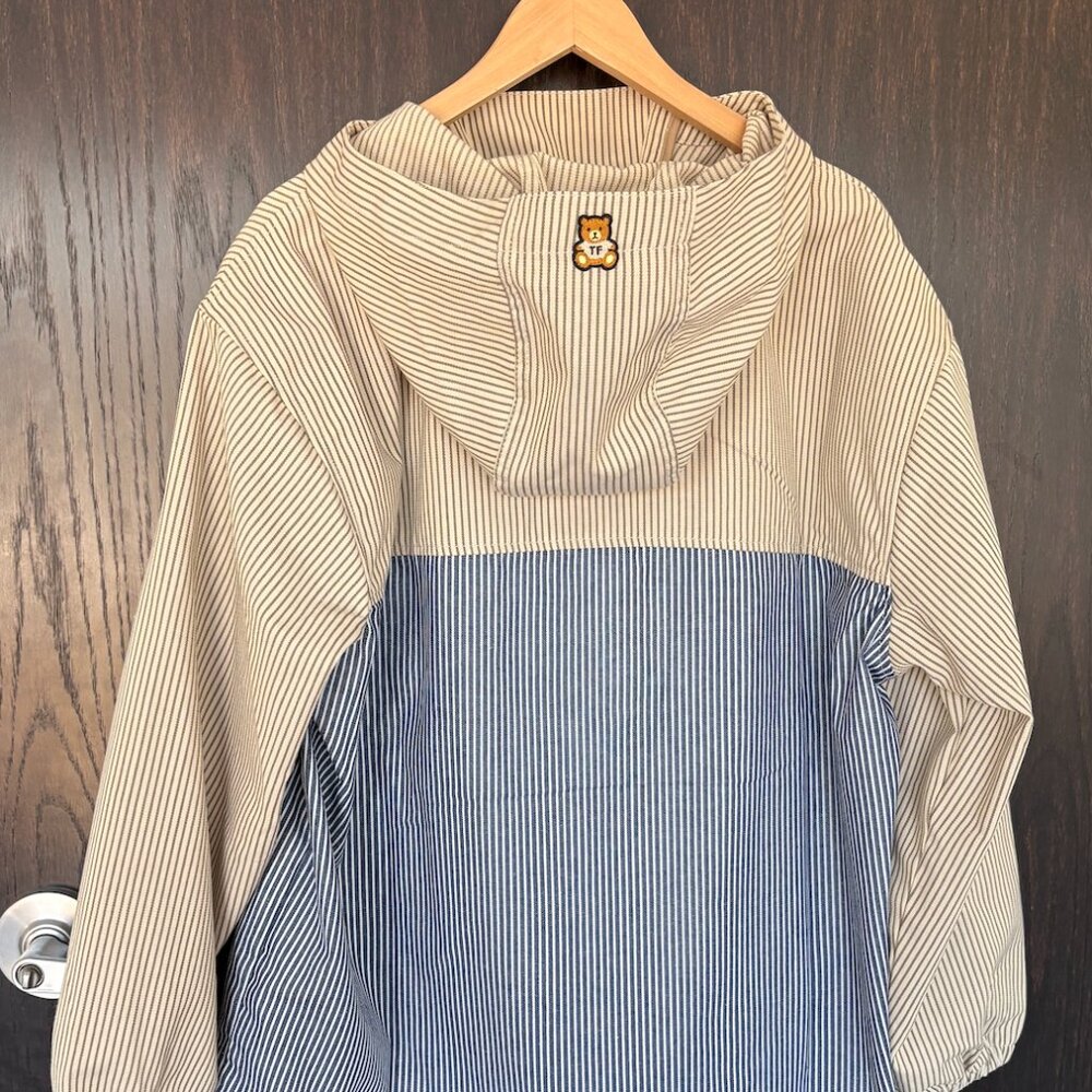 Teddy Fresh  Stripe Twill Canvas Anorak Jacket - Picture 8 of 8